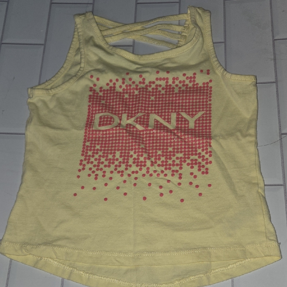 DKNY Lemon Tank with Pink Accents